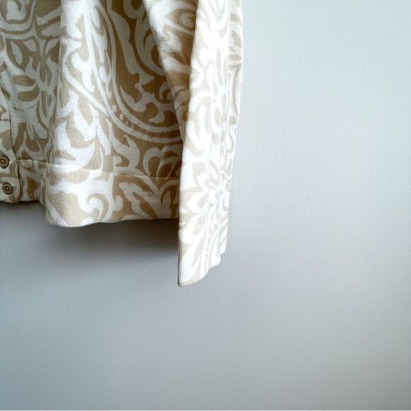 Tommy Hilfiger Beige Floral Print Button Up Cardigan Sweater Women’s XXL Cotton - Picture 3 of 9